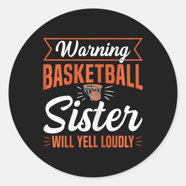 Baller Family Basketball-Angebot für einen Basketb Runder Aufkleber (Vorderseite)