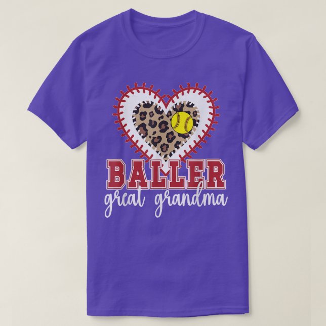 Baller Great Oma Softball Great Oma T-Shir T-Shirt (Design vorne)