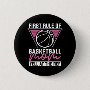 Baller Mother Hooping Bball - Hoops Player Basketb Button
