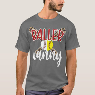 Baller Nanny Proud Baseball Softball Nanny Oma T-Shirt