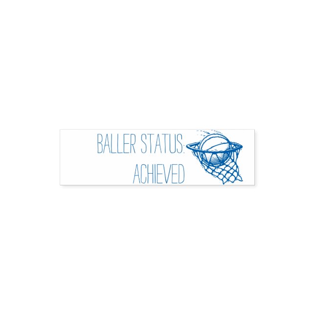 Baller Status Erreichte Lehrer-Briefmarke Permastempel (Design)