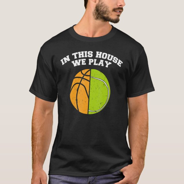 Baller Wir spielen Ball Mama Vater Tennis Basketba T-Shirt (Vorderseite)