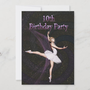 Ballerina 10. Geburtstagsfeier Einladung