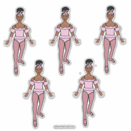 Ballerina 14 Zoll x 14 Zoll Vinyl Stickers #1 Aufkleber