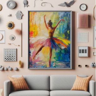 Ballerina Abstrakte Kunst Fotodruck