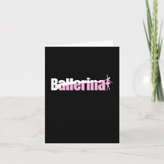 Ballerina - Abstraktes Ballett Karte (Vorderseite)