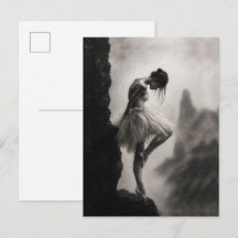 Ballerina am Klippenrand Monochrome Dramatische Ku