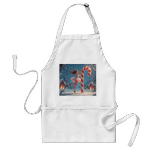 Ballerina-Anime-Mädchen und Zuckerstangen-Weihnach Schürze