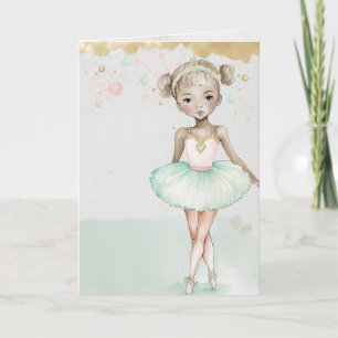 Ballerina, Anniversaire, Carte Graphique Petite Fi