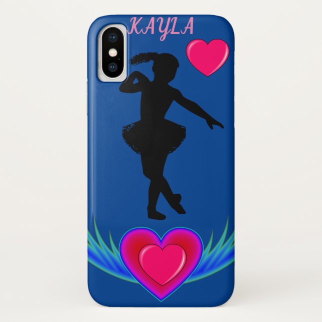 Ballerina Apfel IPhone X Gehäuse. Personalisierter Case-Mate iPhone Hülle (Rückseite)