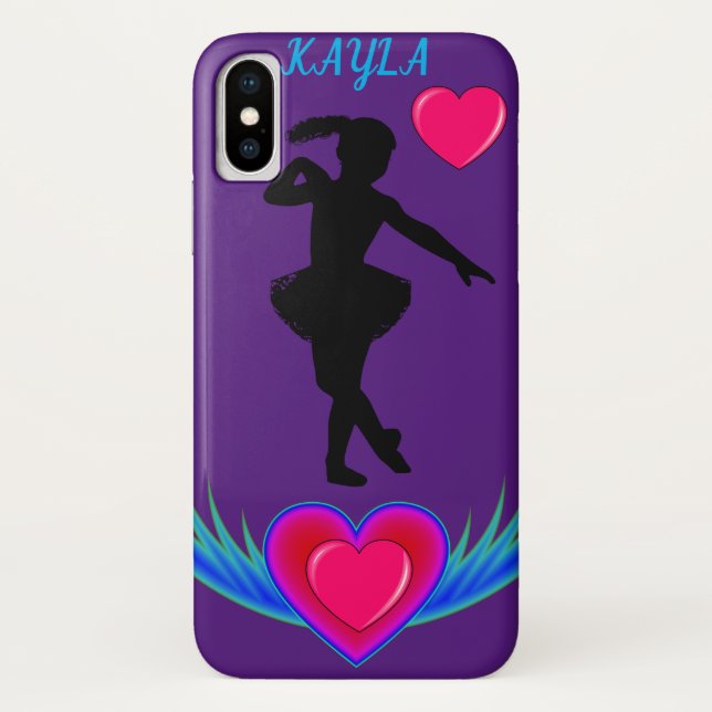 Ballerina Apfel IPhone X Gehäuse. Personalisierter Case-Mate iPhone Hülle (Rückseite)