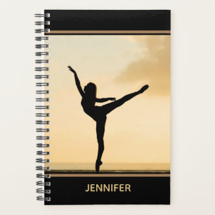 Ballerina Arabesque Sunset Silhouette Personnalisé