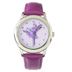 Ballerina Art Lila Dance - Ballet Dancer Zeichnend Armbanduhr