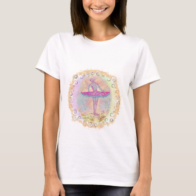 Ballerina auf Bühne von Behind T - Shirt (Vorderseite)