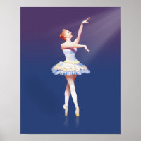 Ballerina auf Pointe im Spotlight