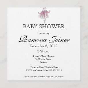 Ballerina Baby Shower Einladung