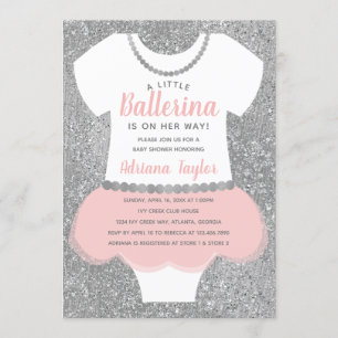Ballerina-Babyparty-Einladung Einladung