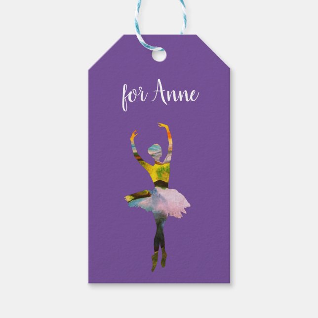 Ballerina Ballet Dancer Geschenkanhänger (Vorderseite)