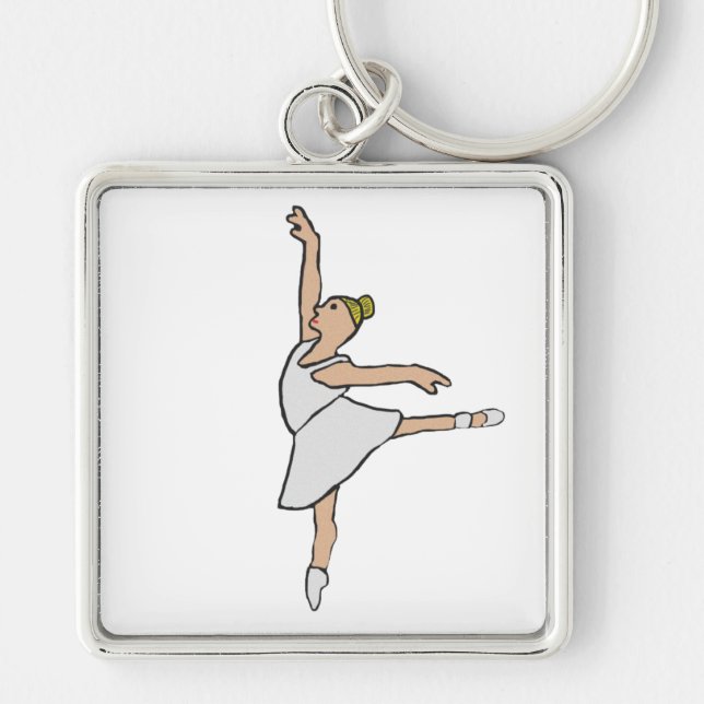 Ballerina Ballet Dancer Schlüsselanhänger (Vorne)