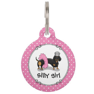 Ballerina Ballet Princess Dachshund (black & tan) Haustiermarke