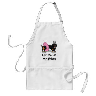 Ballerina Ballet Princess Dachshund (black & tan) Schürze
