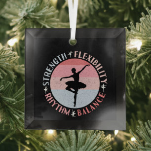 Ballerina Ballett Dancer - Mindset Values Ornament Aus Glas