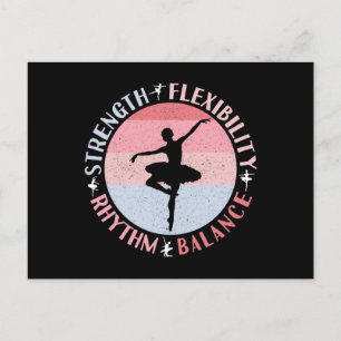 Ballerina Ballett Dancer - Mindset Values Postkarte