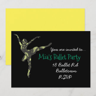 Ballerina Ballett Party Einladung