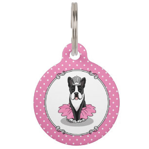 Ballerina Ballett Prinzessin Boston Terrier (schwa Haustiermarke