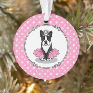 Ballerina Ballett Prinzessin Boston Terrier (schwa Ornament