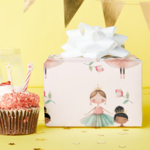 Ballerina Ballett Rosa Muster Geburtstag Geschenkpapier