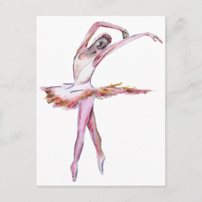 Ballerina , Ballett-Tanzkunstgeschenke, Karten, t  Postkarte (Vorderseite)