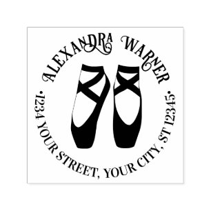Ballerina-Ballett-Zehenspitzen Schuhe #2 Name Adre Permastempel