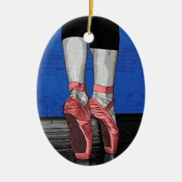 Ballerina Ballettschuhe Keramik Ornament