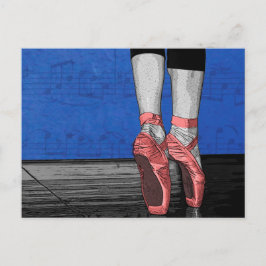 Ballerina Ballettschuhe Postkarte