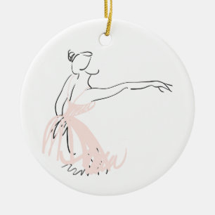 Ballerina Balletttänzerin Keramikornament