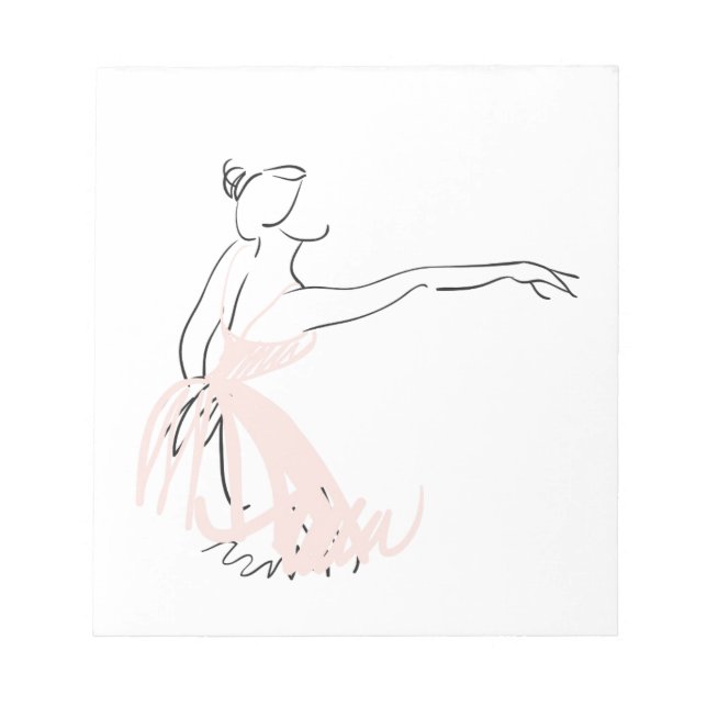 Ballerina Balletttänzerin Notizblock (Vorderseite)