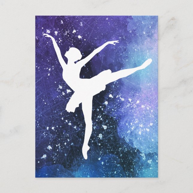 Ballerina/Balletttänzerin Postkarte (Vorderseite)