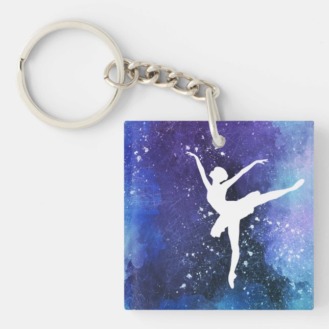Ballerina/ Balletttänzerin Schlüsselanhänger (Vorderseite)