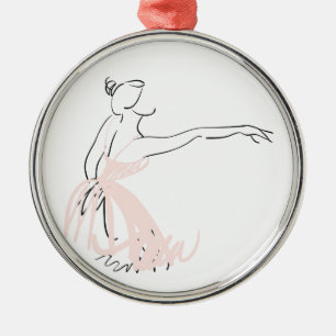 Ballerina Balletttänzerin Silbernes Ornament