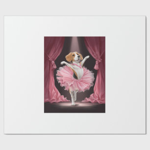 Ballerina Beagle � Lustiger Hundetanz Geschenkpapier