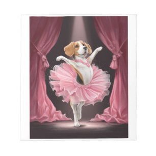 Ballerina Beagle � Lustiger Hundetanz Notizblock