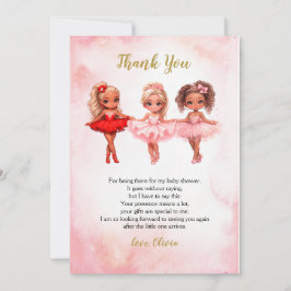 Ballerina Birthday, Ballett-Party Dankeskarte