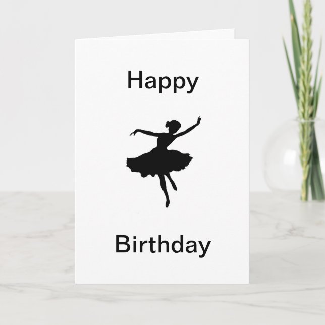 Ballerina Birthday Card Karte (Vorderseite)