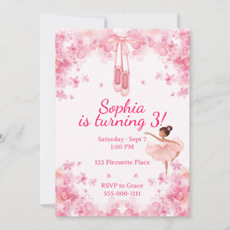 Ballerina Birthday Einladung