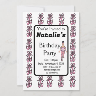 Ballerina Birthday Einladung #4