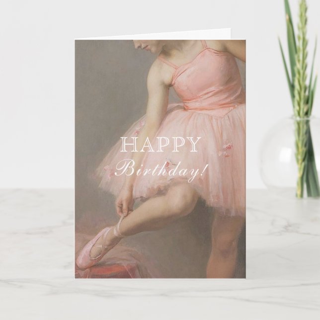 Ballerina Birthday Karte (Vorderseite)