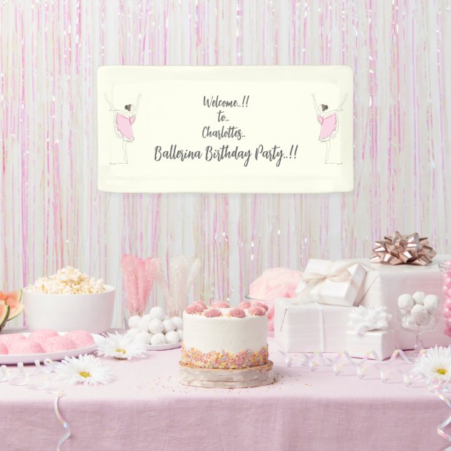 Ballerina Birthday Party Banner (Party)