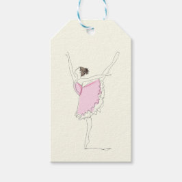 Ballerina Birthday Party Gefallen Geschenkanhänger
