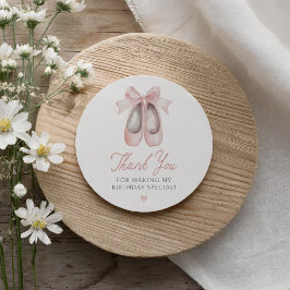 Ballerina Birthday Party Runder Aufkleber